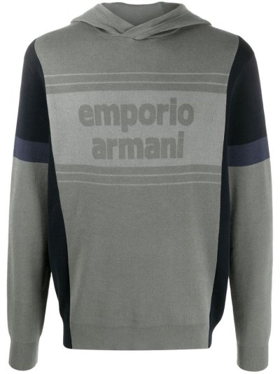 Armani jeans hot sale grey hoodie